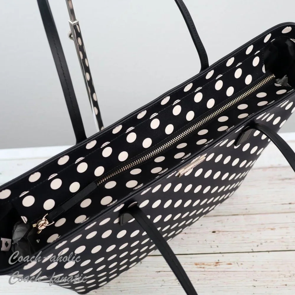 NWT Kate Spade K6844 Shore Street  Margareta Zip Top Tote in Polka Dot - Picture 8 of 10